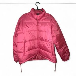 Steve & Barrys Jacket Women’s 2XL Pink  Quilted Puffer Double Down Full Zip